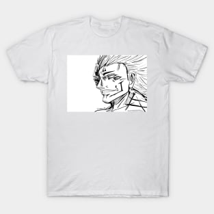 the old shaman cursed energy art ecopop manga style T-Shirt